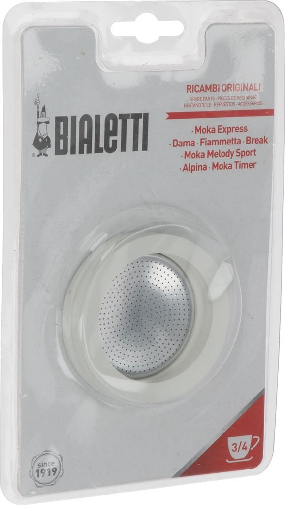 Blister 3 Guarnizioni Filtro Moka Bialetti 1 tazza Originale
